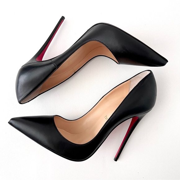 New CHRISTIAN LOUBOUTIN | So Kate 120 Black Leather Pointed Pumps Stilettos 40.5 - Picture 11 of 15